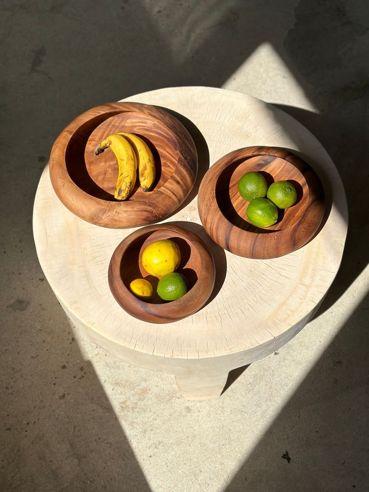 Objets de décoration - Moyen bol ou coupe en teck monoxyle D:25,5 - OFFICE OBJETS
