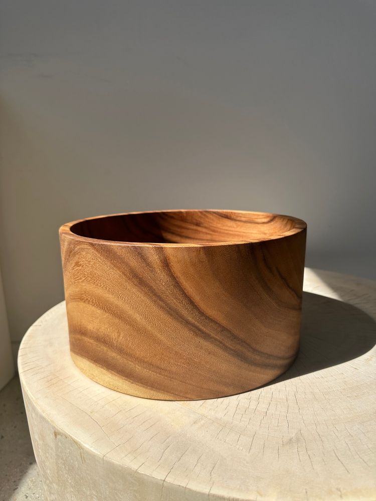Objets de décoration - Moyenne coupe en teck monoxyle H:12,5 D:25 - OFFICE OBJETS