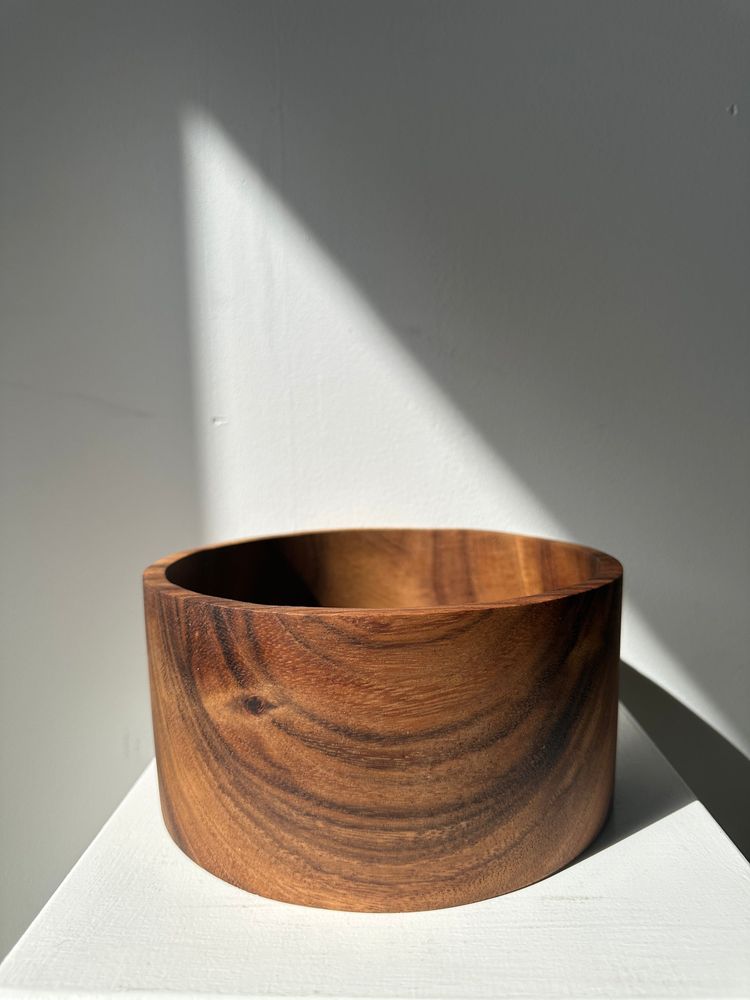 Objets de décoration - Moyenne coupe en teck monoxyle H:12,5 D:25 - OFFICE OBJETS