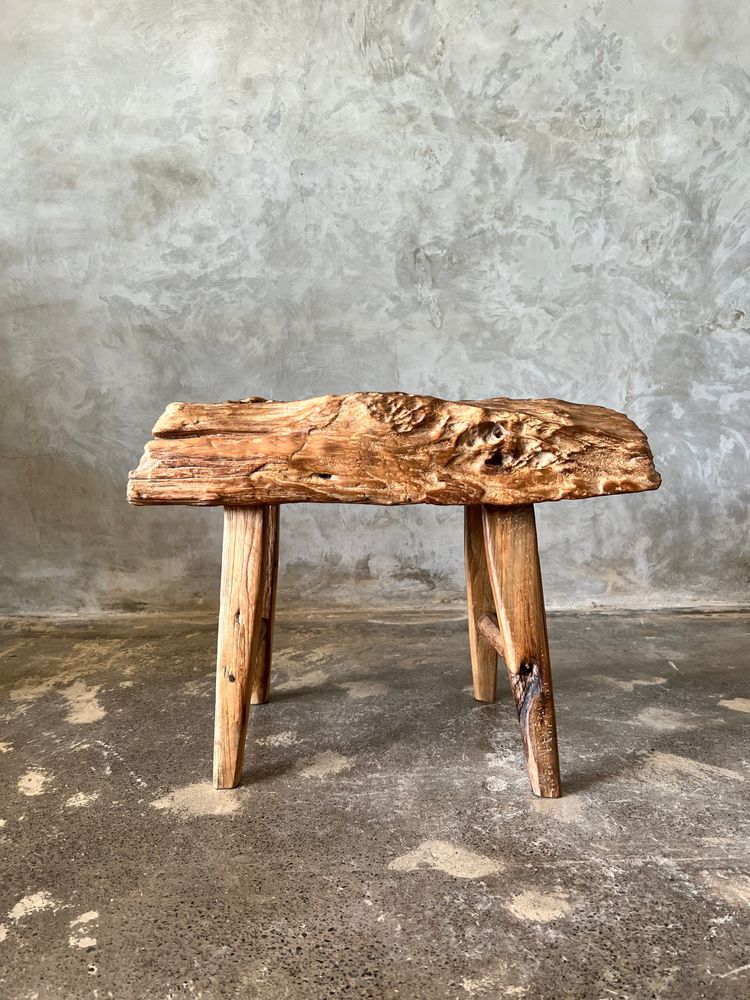 Benches - Small organic bench in blond Asian teak quadripod - OFFICE OBJETS