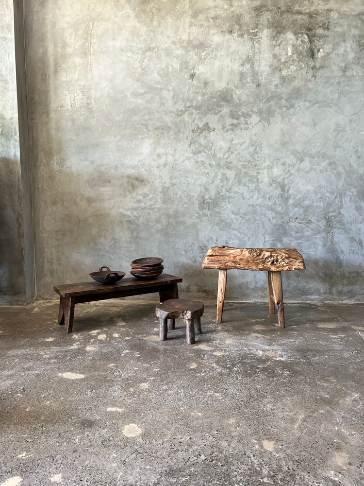 Benches - Small organic bench in blond Asian teak quadripod - OFFICE OBJETS