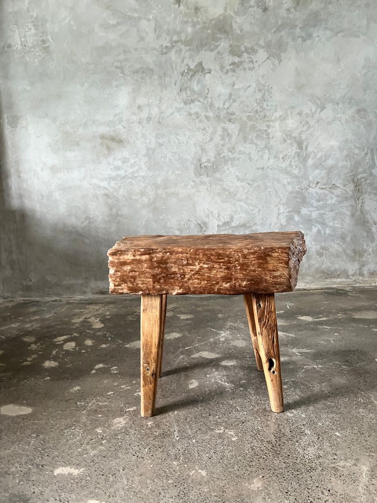 Bancs - Petit banc organique en teck asiatique blond quadripode - Sepuluh - OFFICE OBJETS