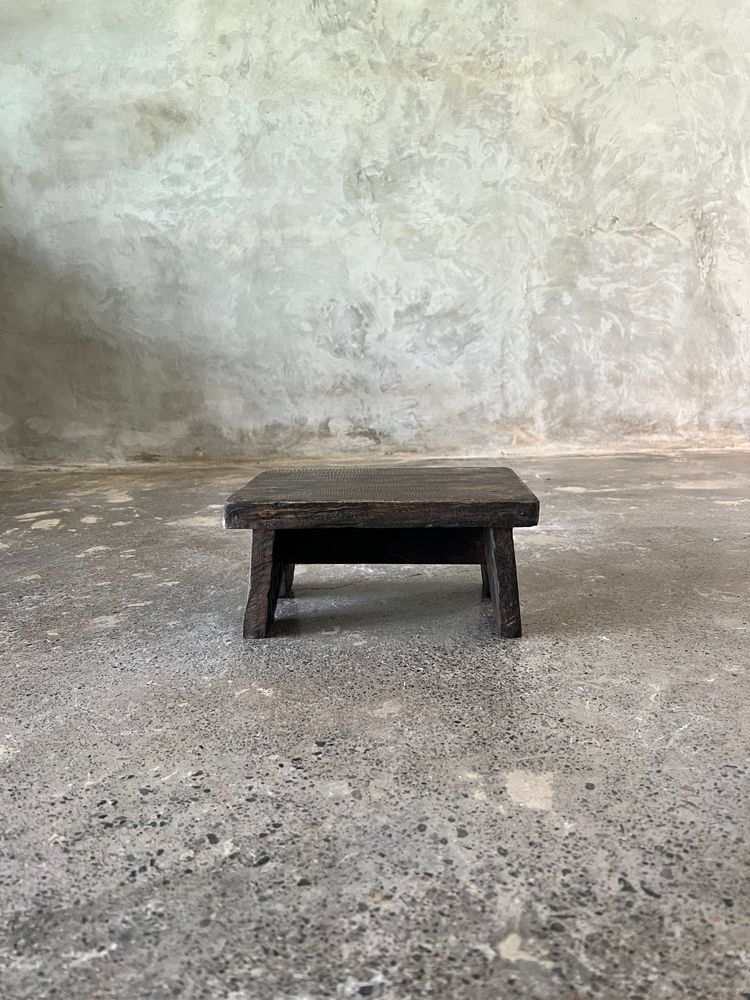 Stools - Small stool, side stool in old teak, footrest - OFFICE OBJETS