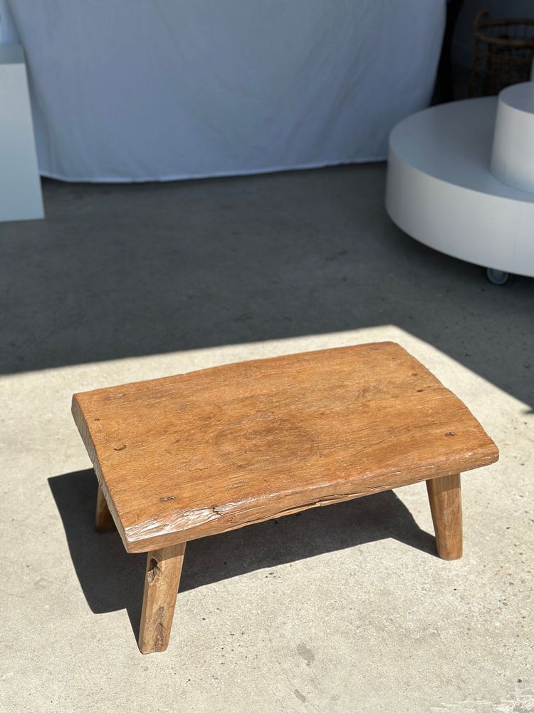 Tables basses - Petite table basse en teck blond quadripode H:30 L:63,5 l:40 - OFFICE OBJETS
