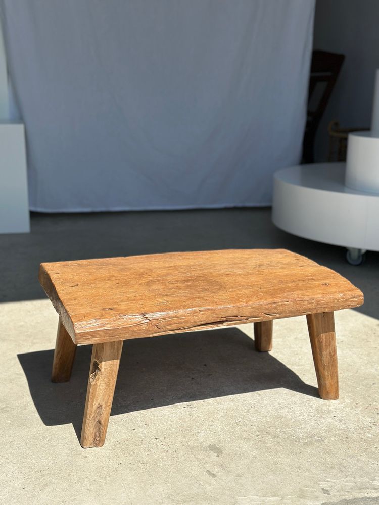 Tables basses - Petite table basse en teck blond quadripode H:30 L:63,5 l:40 - OFFICE OBJETS