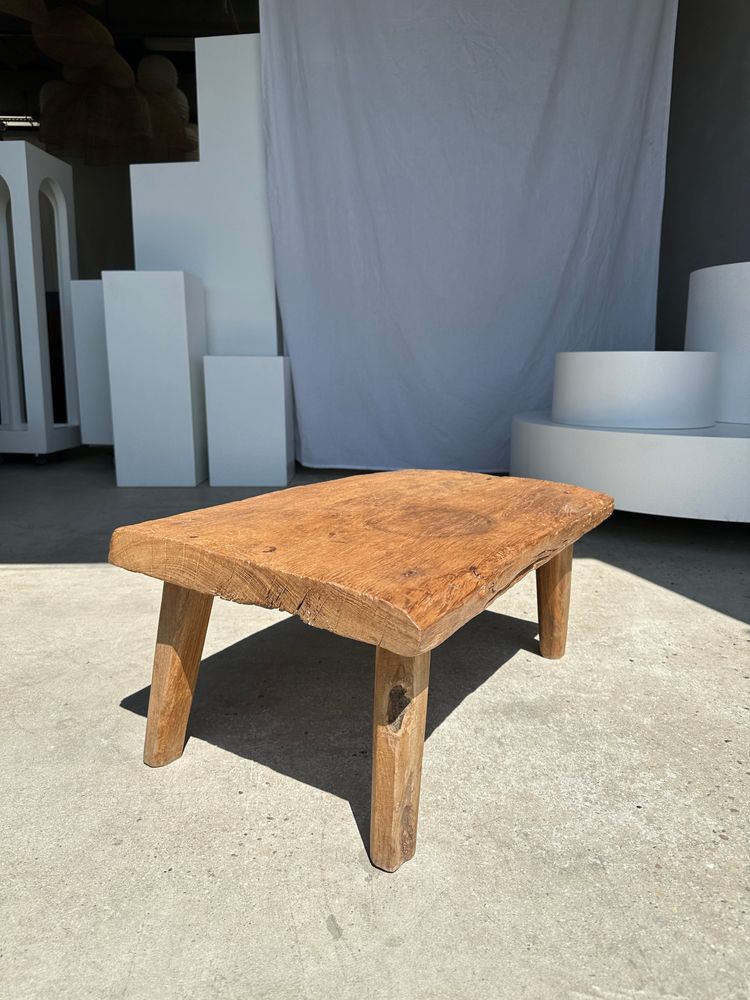 Tables basses - Petite table basse en teck blond quadripode H:30 L:63,5 l:40 - OFFICE OBJETS