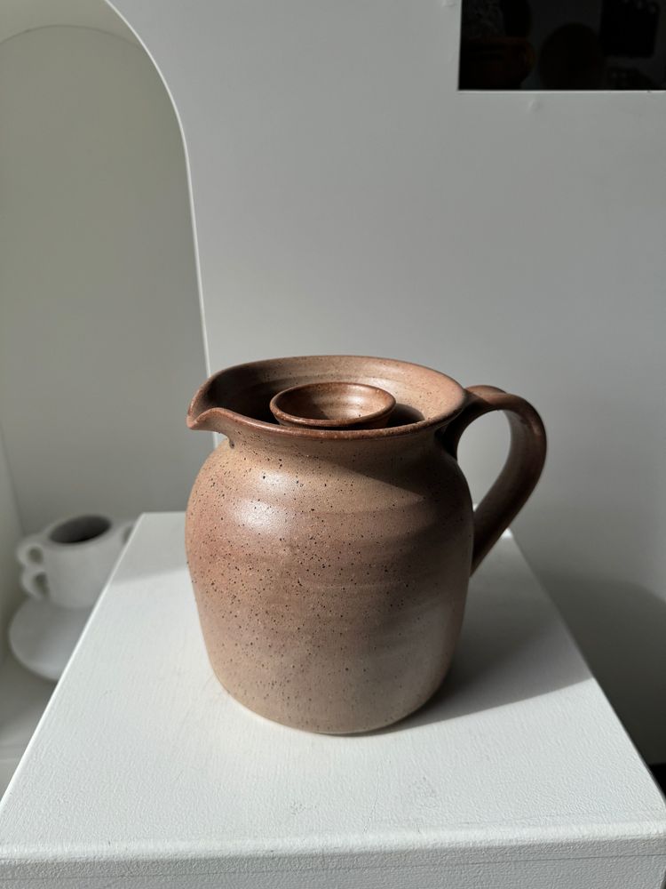 Carafes - Pichet à rosé avec compartiment interne en grès - OFFICE OBJETS