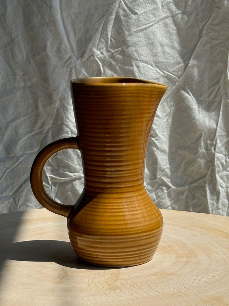 Carafes - Lorraine yellow striped sangria pitcher H22.5 - OFFICE OBJETS
