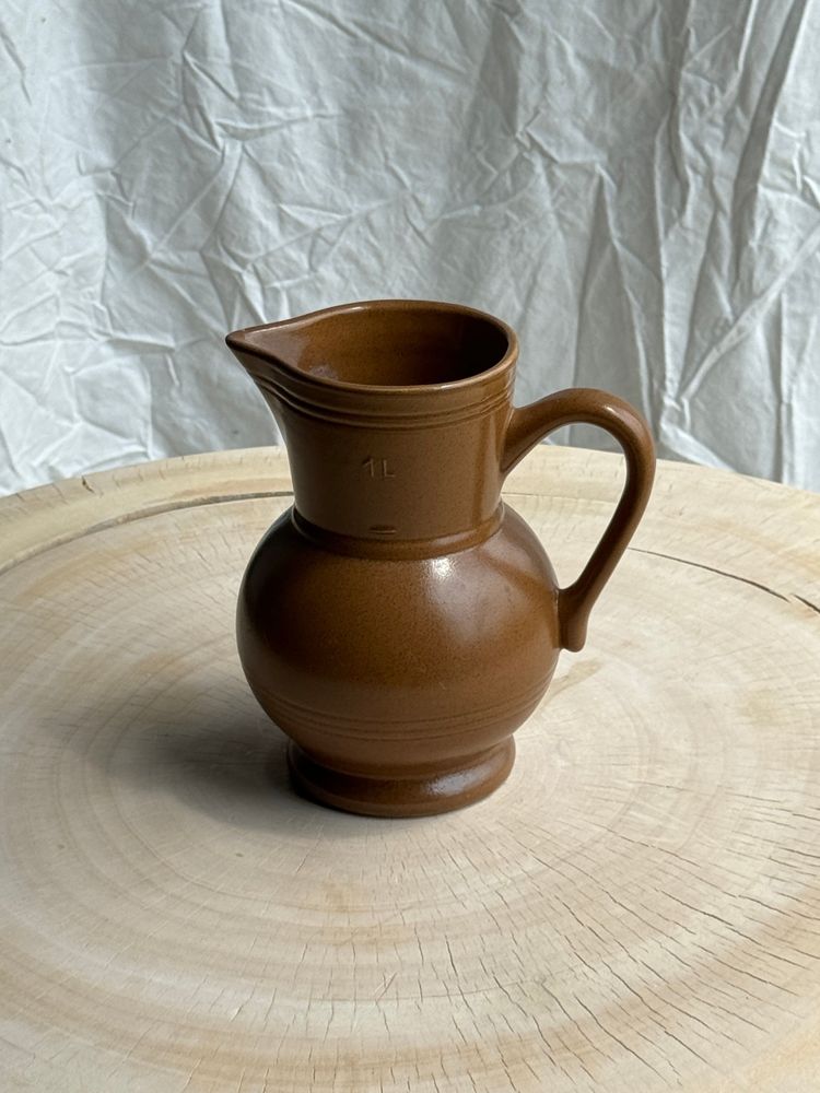 Carafes - Pichet en grès panse boule marron - OFFICE OBJETS