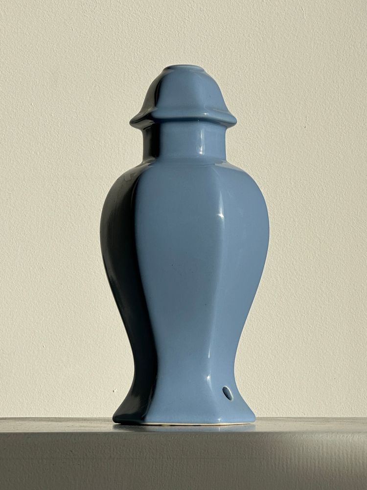 Table lamps - Light blue purple ceramic lamp base H:25cm - OFFICE OBJETS