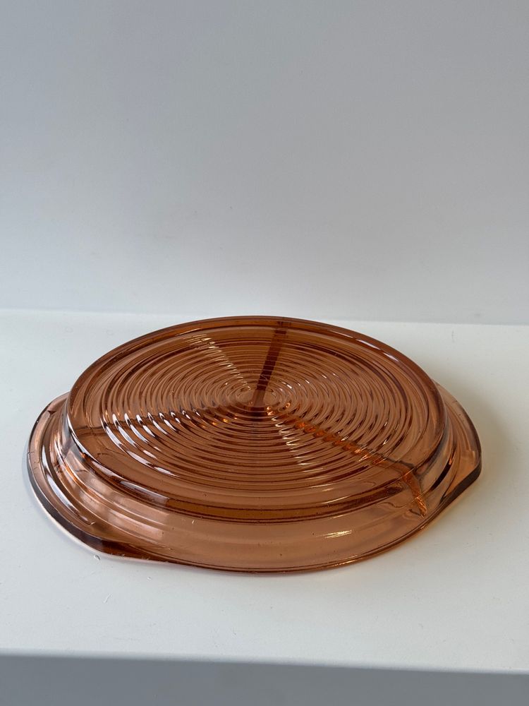 Plats et saladiers - Plat à compartiment en verre rose Rosaline - OFFICE OBJETS