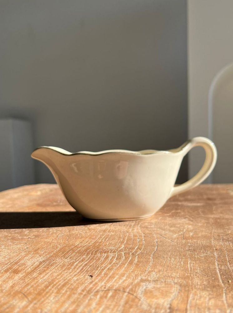 Couverts & ustensiles de cuisine - Saucière ancienne crème L : 20,5cm - OFFICE OBJETS