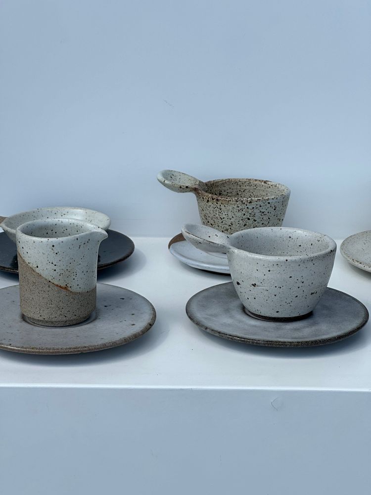 Céramique - Service de petite vaisselle modulable en céramique indonésienne (6 éléments + coupelles) - OFFICE OBJETS