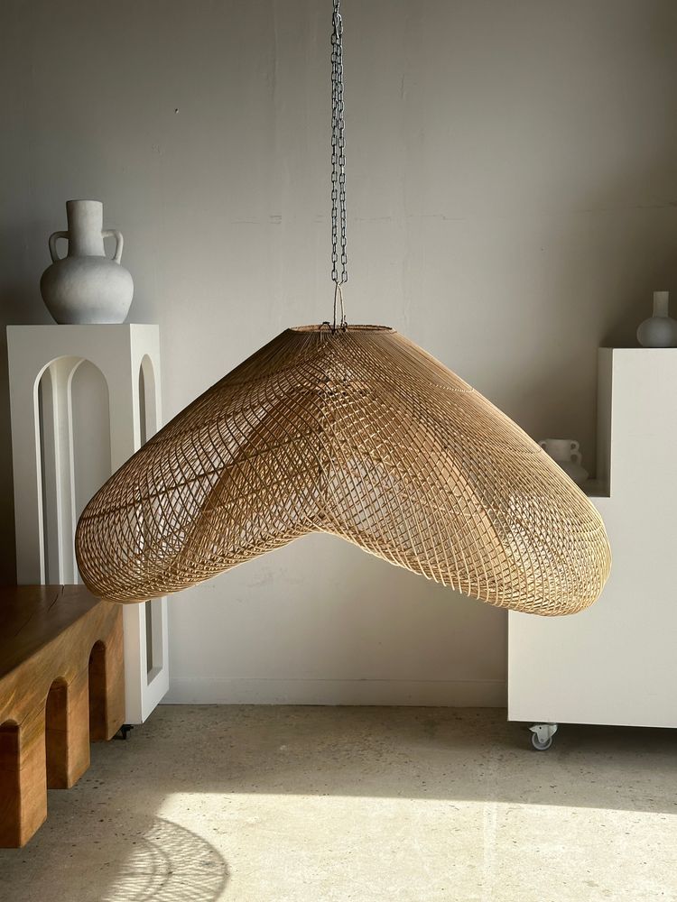 Hanging lights - Suspension or rattan lampshade in the shape of a cloud or flattened bubble D: 120 - OFFICE OBJETS