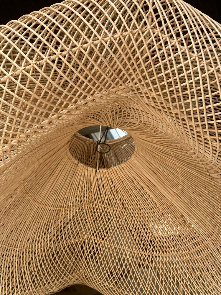 Hanging lights - Suspension or rattan lampshade in the shape of a cloud or flattened bubble D: 120 - OFFICE OBJETS