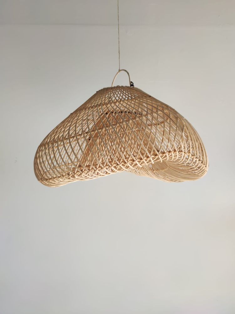 Hanging lights - Suspension or rattan lampshade in the shape of a cloud or flattened bubble D: 60 - OFFICE OBJETS