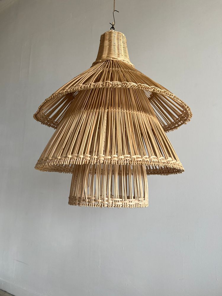 Hanging lights - Rattan pendant or light fixture in the shape of an Asian lantern H:70 D:70 - OFFICE OBJETS