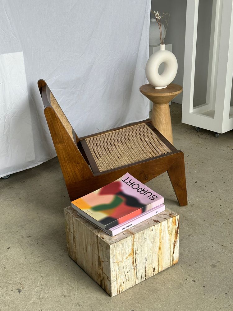 Other tables - White petrified wood side table H:25 L:37 - OFFICE OBJETS