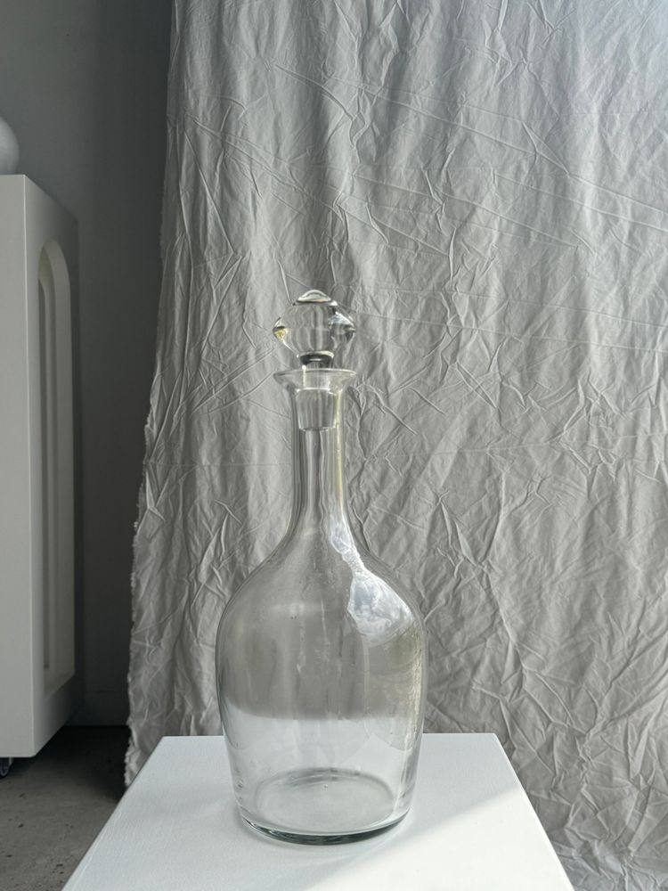 Carafes - Very large glass decanter with spinning top H36 - OFFICE OBJETS