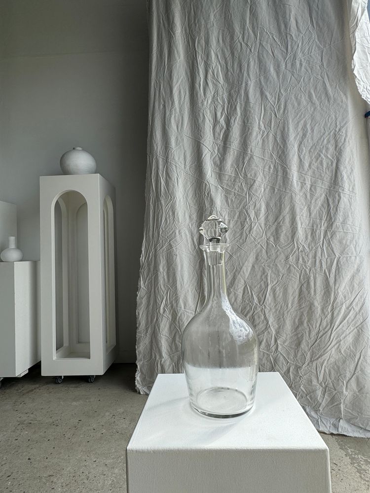 Carafes - Very large glass decanter with spinning top H36 - OFFICE OBJETS