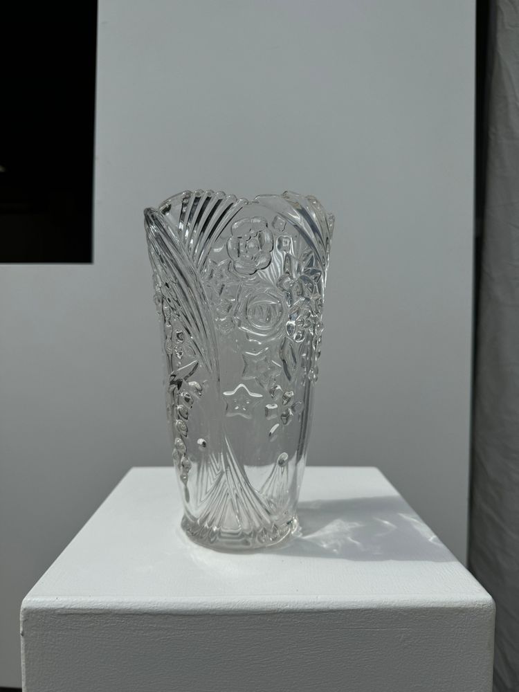 Vases - Glass vase with stylized flower pattern - OFFICE OBJETS