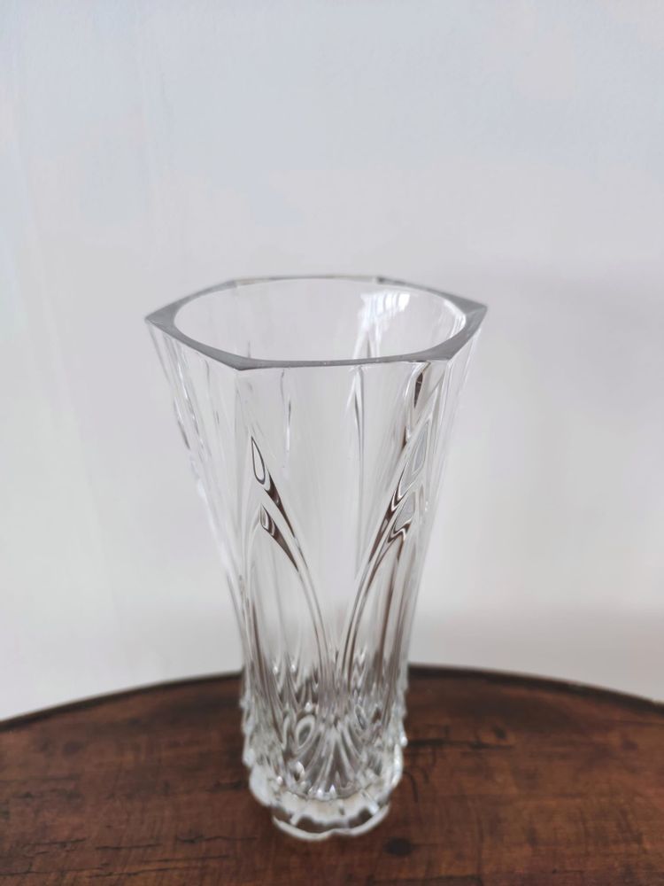Vases - Blown glass vase, polygonal edge, H: 24cm. - OFFICE OBJETS