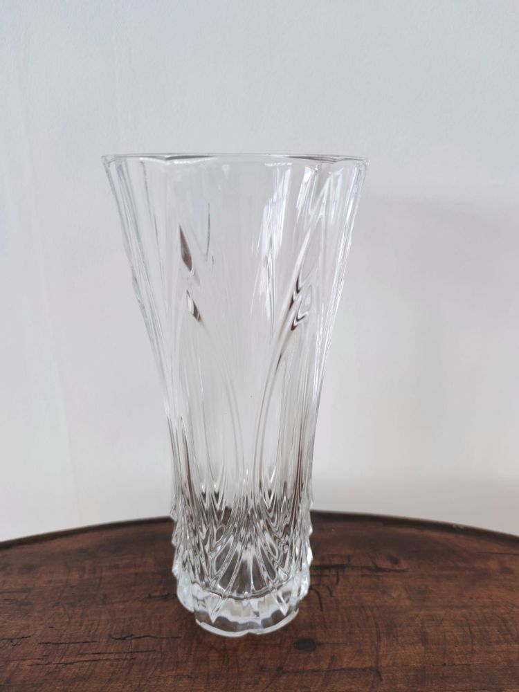 Vases - Blown glass vase, polygonal edge, H: 24cm. - OFFICE OBJETS