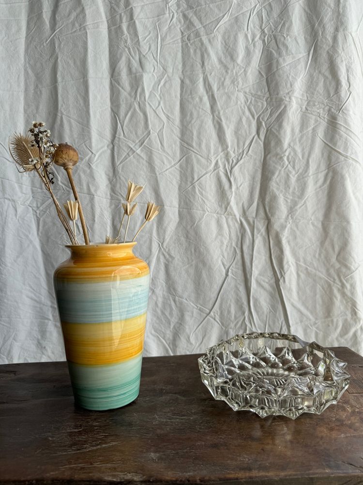Vases - Vase années 90 vert, jaune, bleu - OFFICE OBJETS