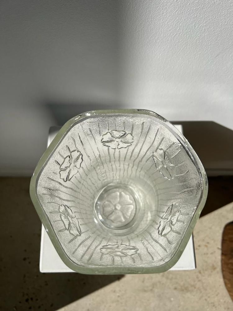 Vases - Vintage glass vase with floral patterns H:22cm - OFFICE OBJETS