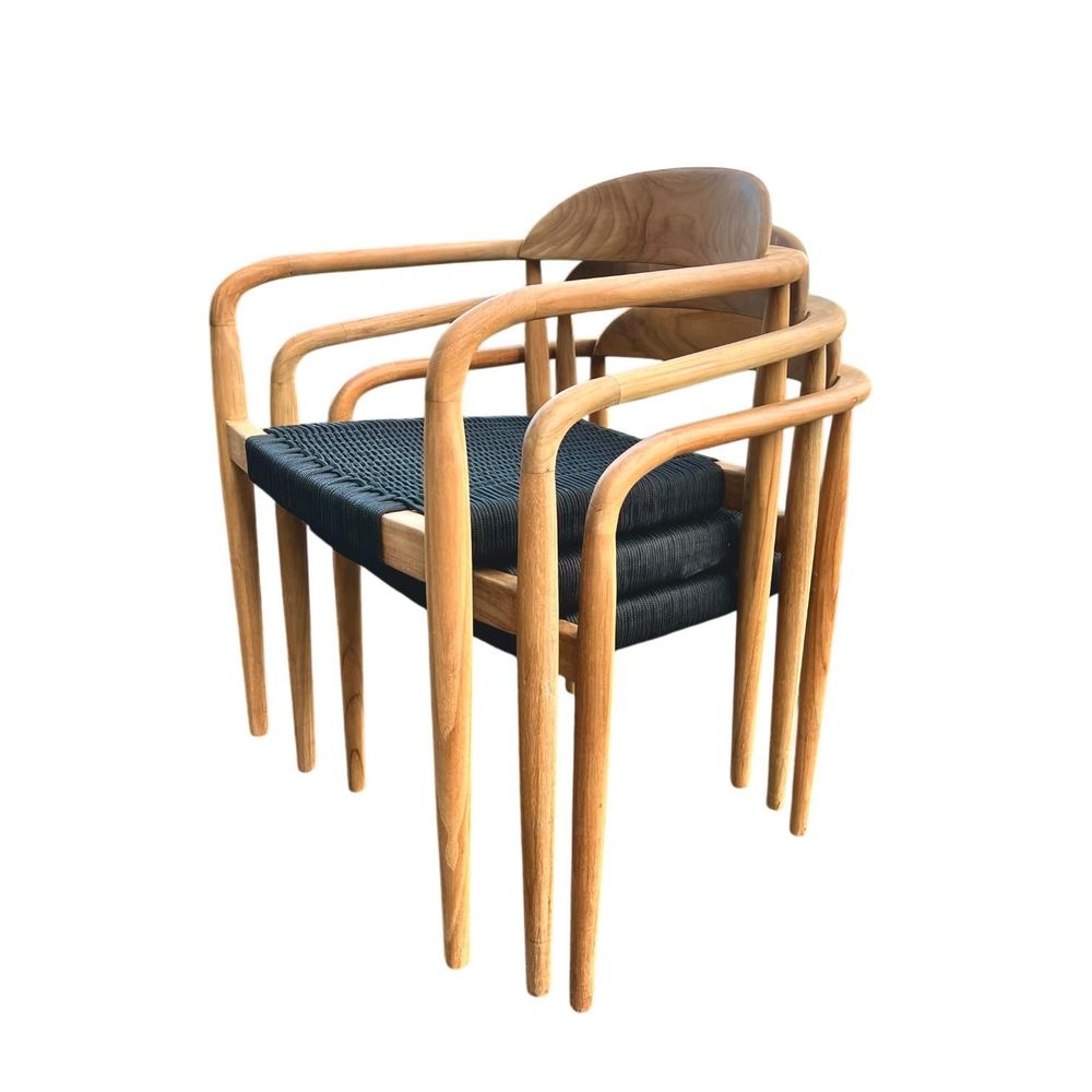 Lawn chairs - Olefin teak and rope chair - CHT21 - BALINAISA