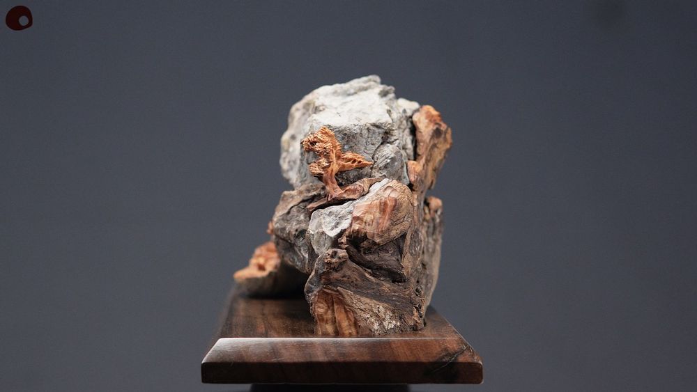 Unique pieces - Wooden village overlooked by a rock - Sculpture - MÙ STUDIO