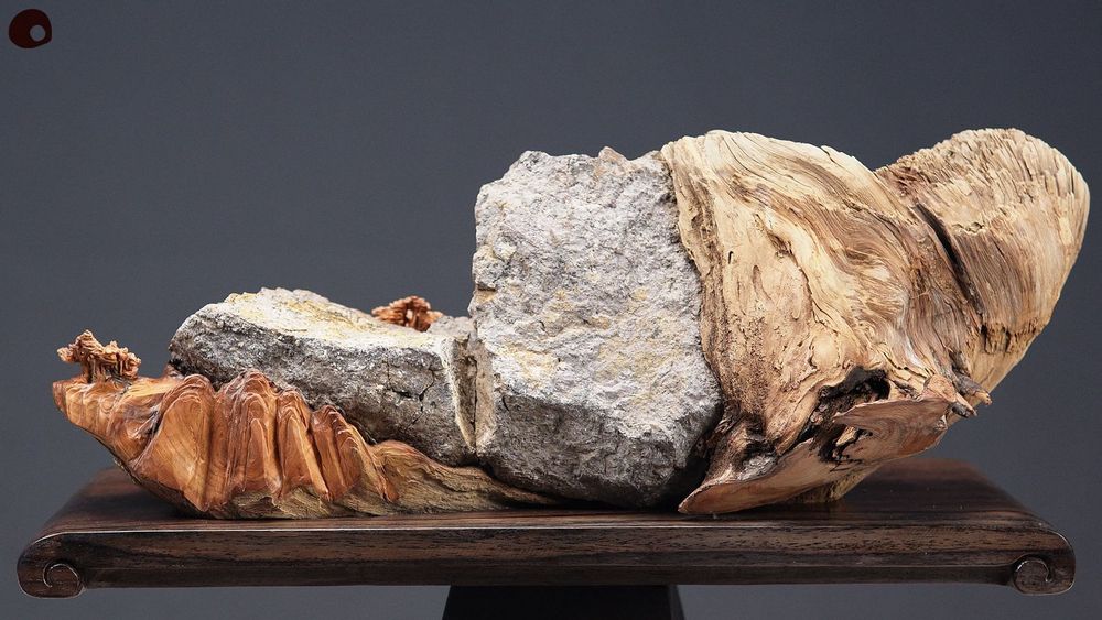 Unique pieces - Wood and stone sculpture - Village - MÙ STUDIO