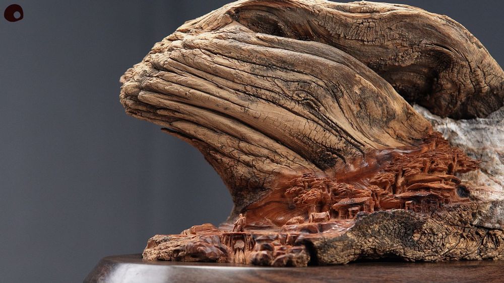 Unique pieces - Wood and stone sculpture - Hidden village - MÙ STUDIO