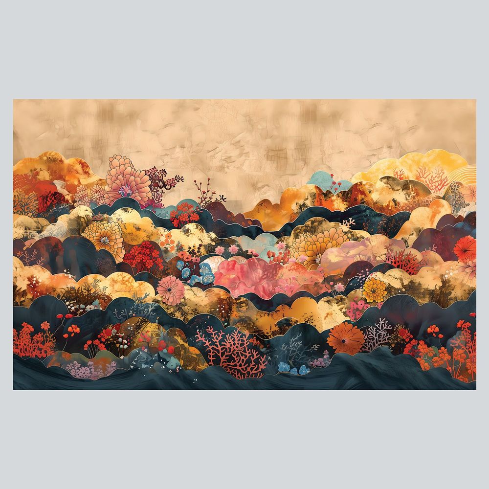 Papiers peints - Autumn Harmony Canvas Wallpaper - HK+FR: FURNITURE FOR WORLD DESIGN
