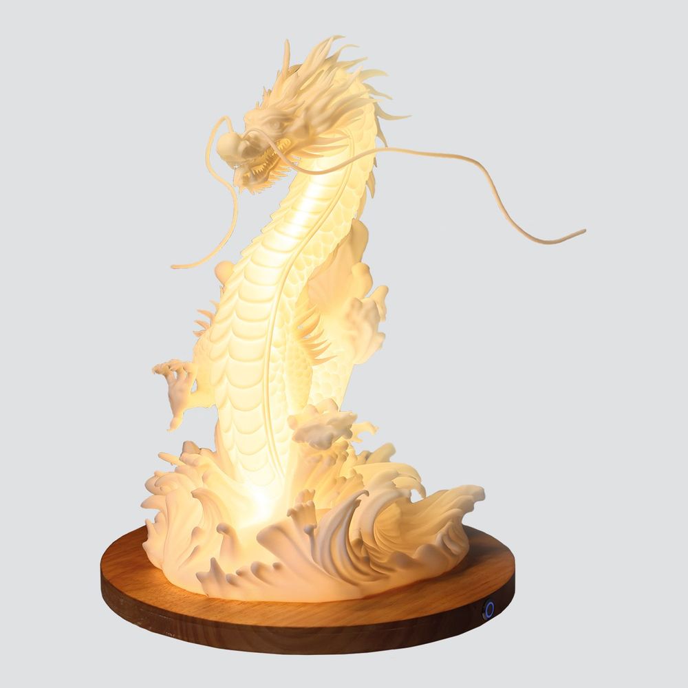 Lampes de bureau - Dragon Lamp with Cloud Waves - HK+FR: FURNITURE FOR WORLD DESIGN