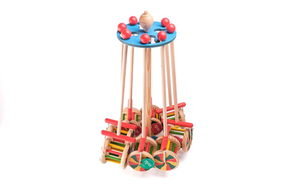 Toys - Wooden wheel push-along - MORA-PLAY