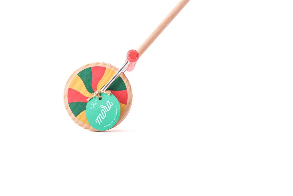 Toys - Wooden wheel push-along - MORA-PLAY