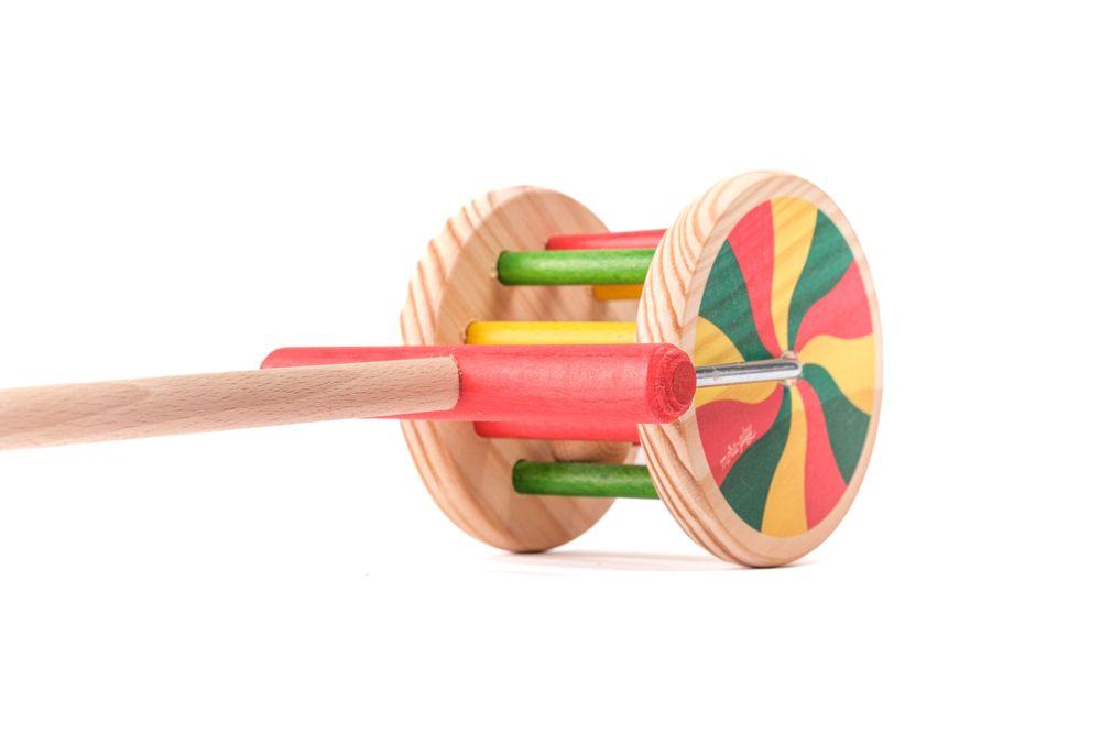 Toys - Wooden wheel push-along - MORA-PLAY