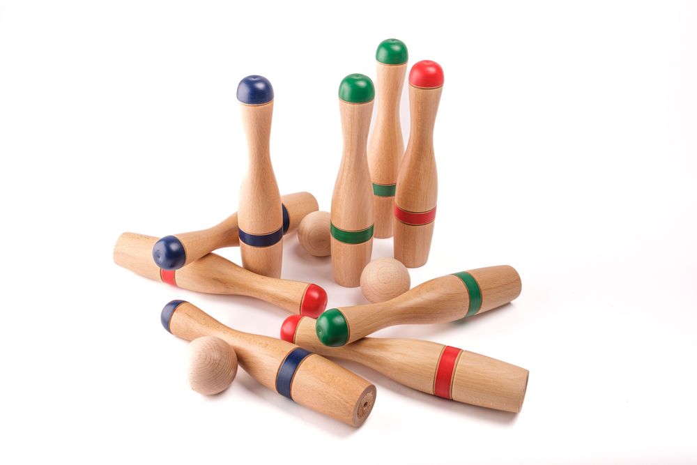 Toys - Classic Bowling Set 24 cm (9 pins in a net) - MORA-PLAY