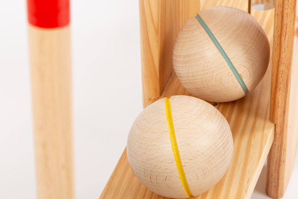 Toys - Croquet game in wooden trolley - 4 players - MORA-PLAY