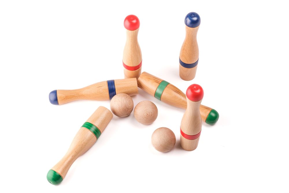 Toys - Classic Bowling Set 19 cm (6 pins) - MORA-PLAY