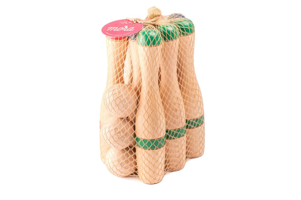Toys - Classic Bowling Set 24 cm (9 pins in a net) - MORA-PLAY