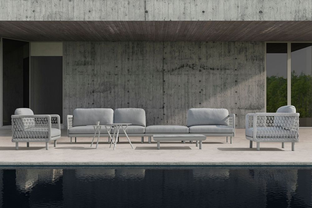 Lawn sofas - CLUB 2 seater sofa with right armrest - COUTURE JARDIN