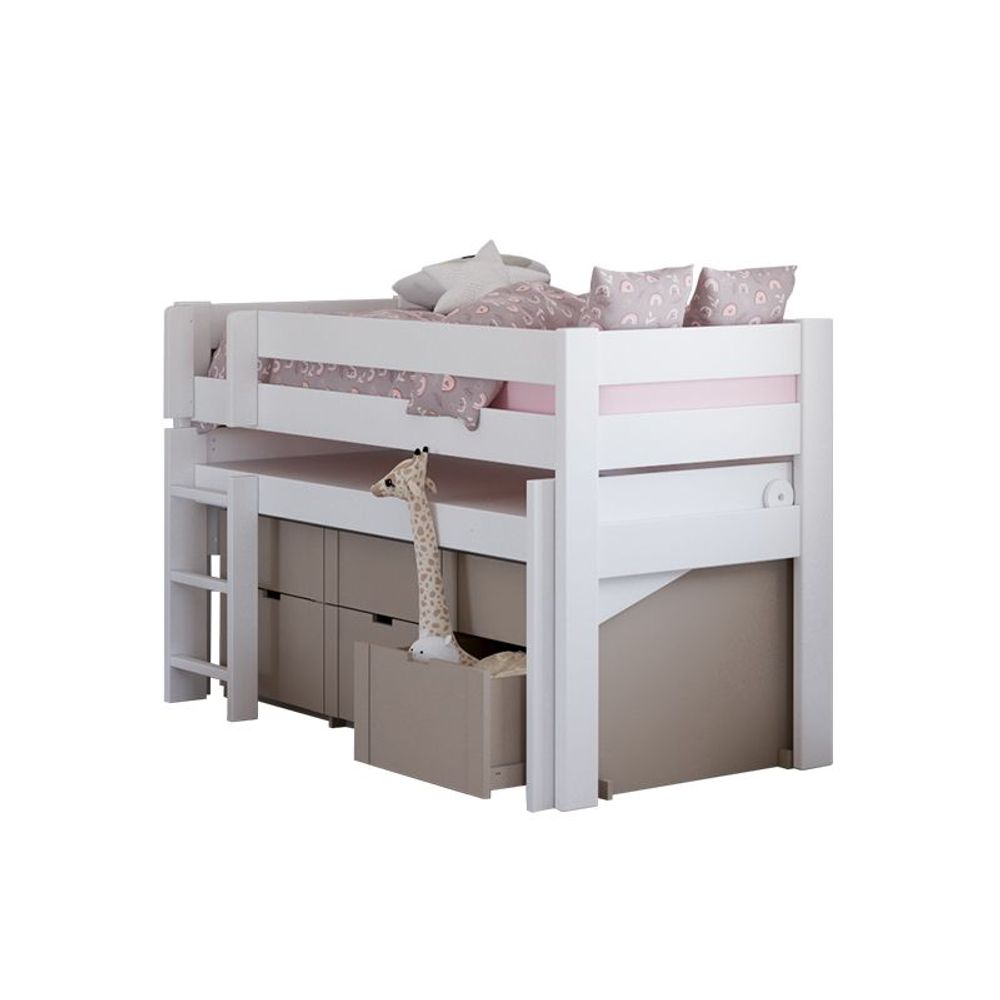 Beds - DOMINIQUE 127 ELEVATOR + ROLLING DESK AND BOX (optional) - MATHY BY BOLS