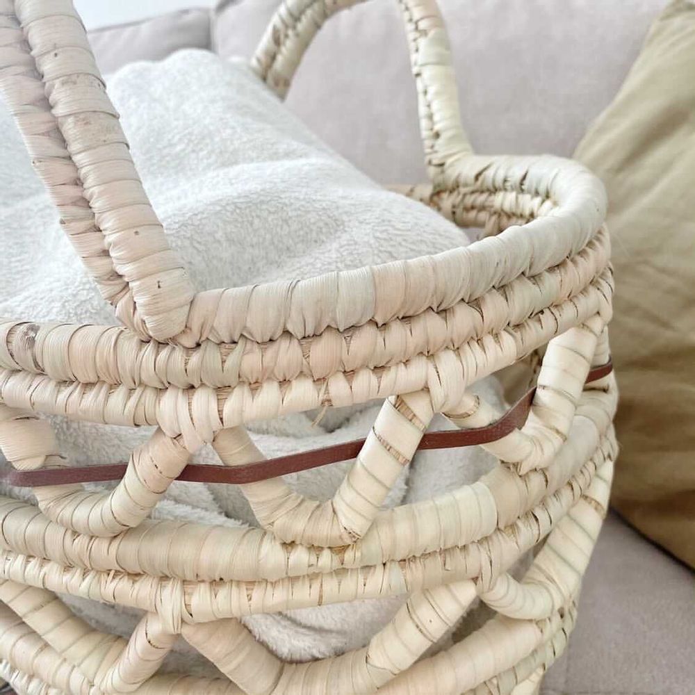 Shopping baskets - Betty Shopping Basket – Handwoven Palm Leaf – Sustainable & Styling - MAISON ZOE