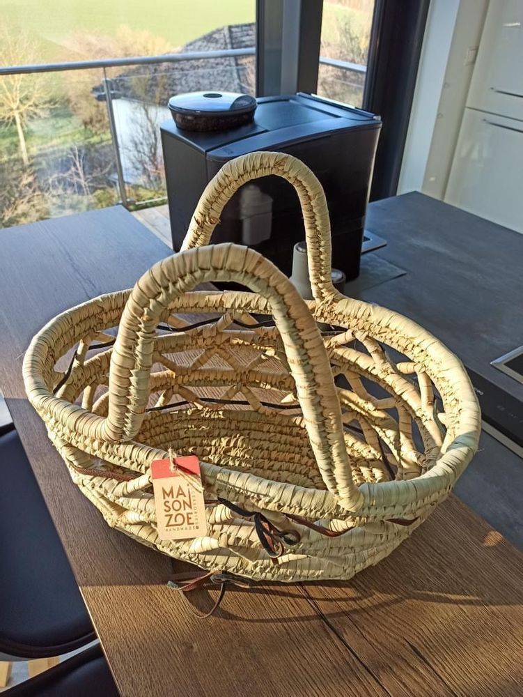 Shopping baskets - Betty Shopping Basket – Handwoven Palm Leaf – Sustainable & Styling - MAISON ZOE