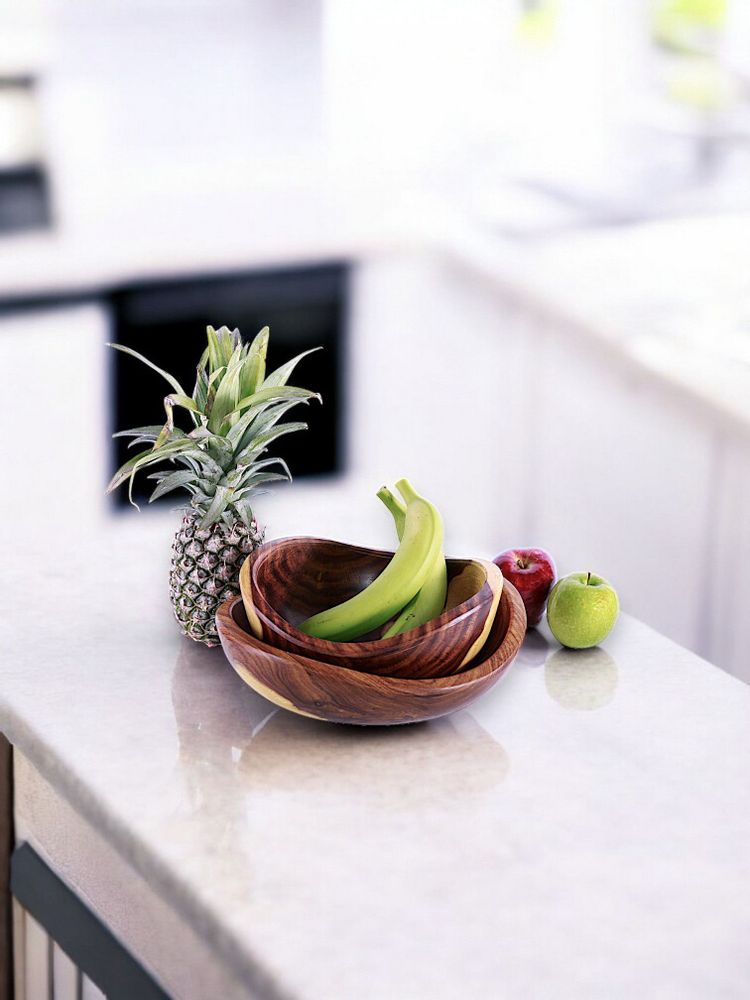 Platter and bowls - Ostar Arched Sheesham Wood Bowl - Handcrafted & Sustainable - Unique - MAISON ZOE