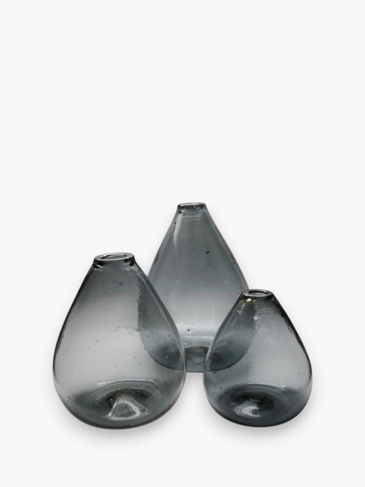 Vases - Ensemble de 3 vases en verre — Artisanat durable en verre recyclé - MAISON ZOE