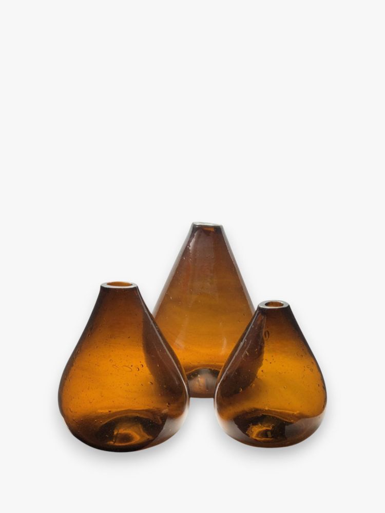 Vases - Ensemble de 3 vases en verre — Artisanat durable en verre recyclé - MAISON ZOE