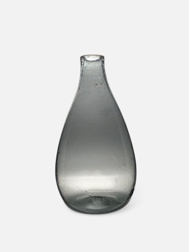 Vases - Yana glass Vase – mouthblown Recycled Glass with Bubbled Finish 24cm - MAISON ZOE